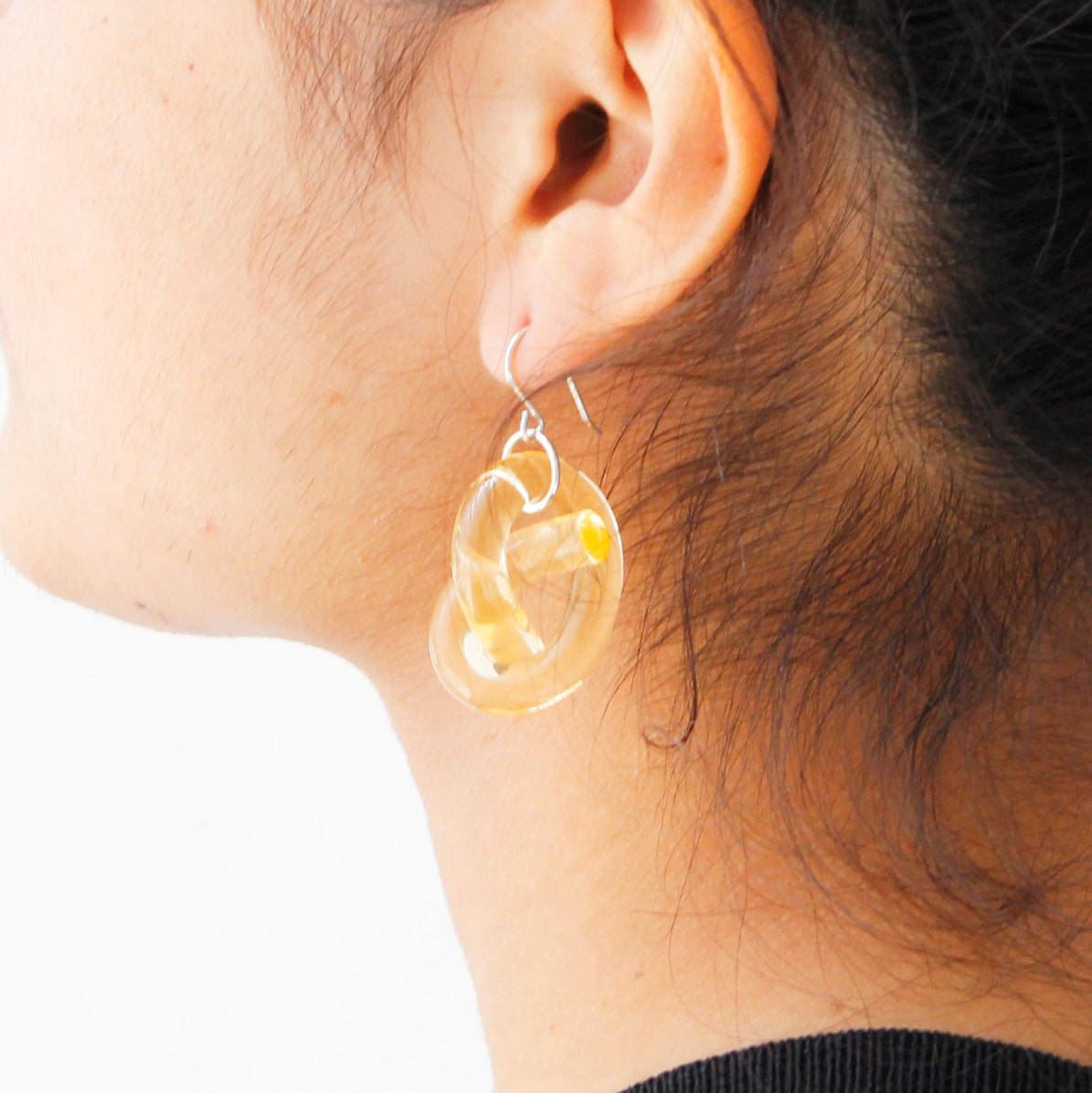 Corey Moranis: Yellow Knot Earrings