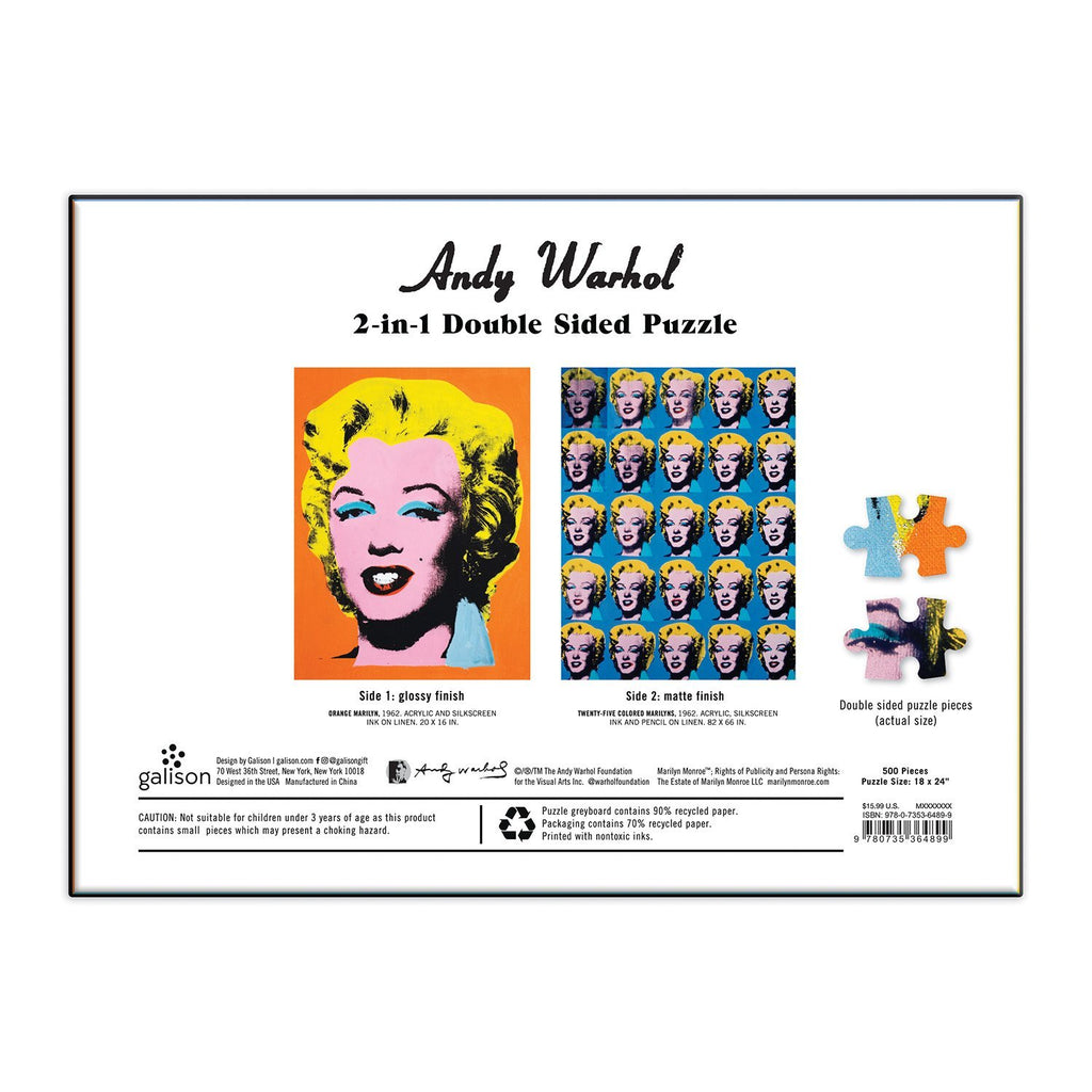 Andy Warhol: Marilyn Double Sided Puzzle